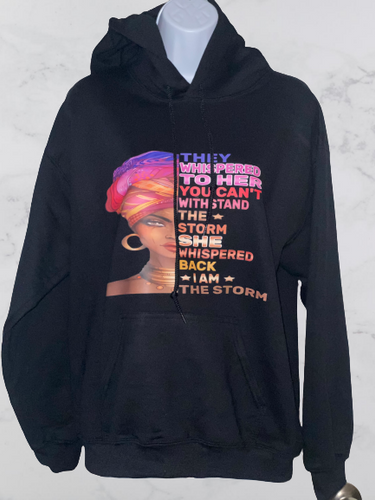I am the Storm Hoodies - customized t-shirts, Birthday Party Shirt, Customized Tumblers, Customizable diaper bags, personalized headbands, Customized Mugs, Customized Bottles, Customized License Plate, Custom Mouse Pad -  T's Custom Gifts